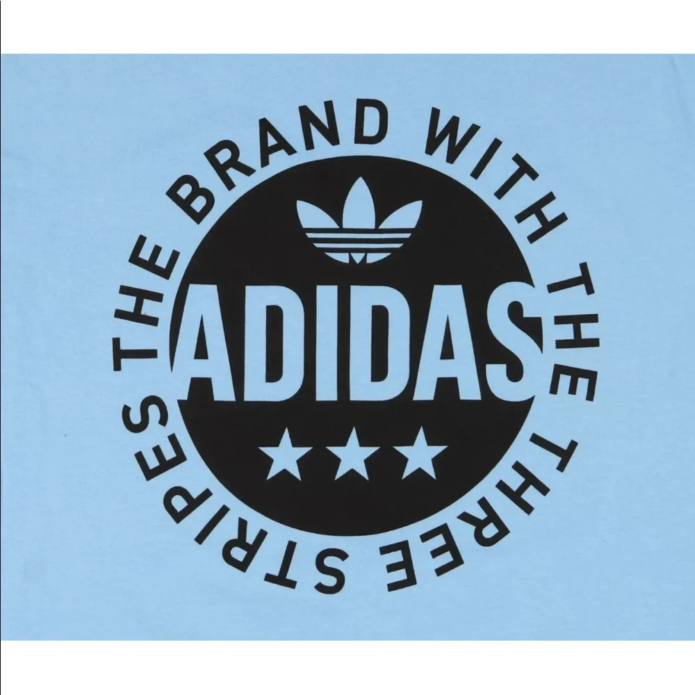 Adidas Men’s Circle‎ Star Logo T-Shirt Clear Blue